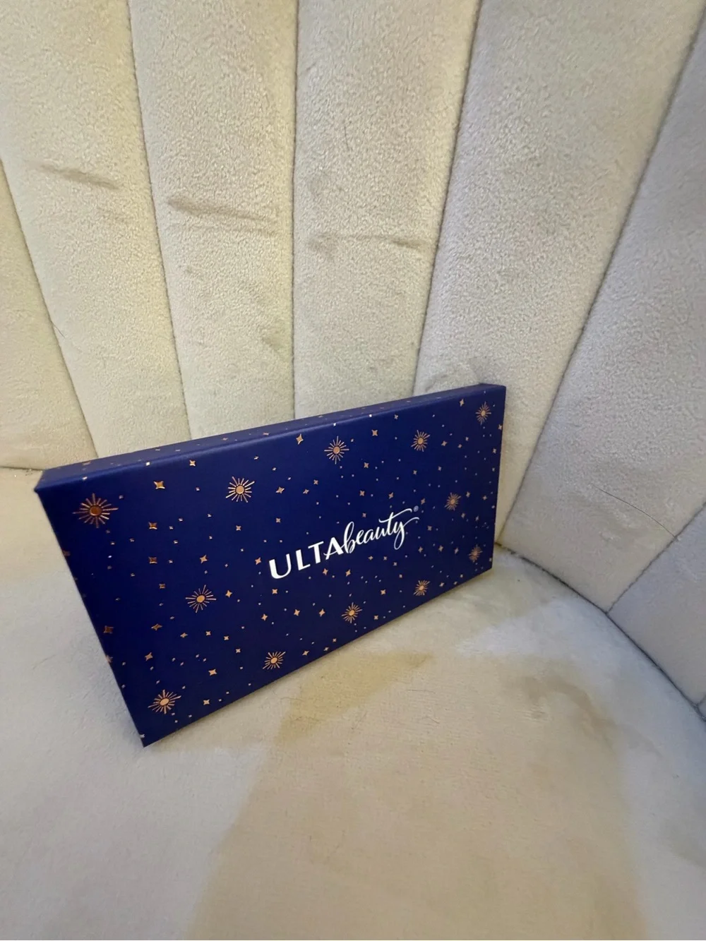 Ulta Beauty Navy Box with Gold Star Accents